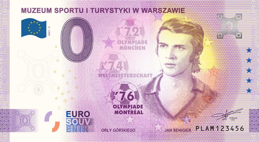 0 euro Polska Muzeum Sportu J. Benigier 2021.1