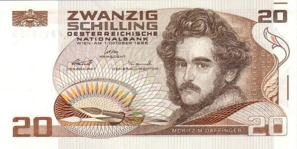 Austria 20 szylingów Albertina 1986 P-148