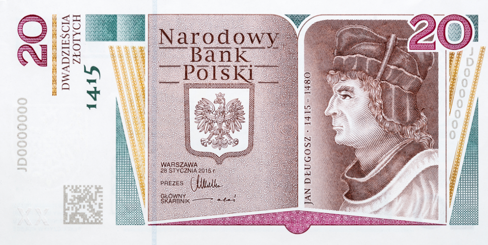20 zł 600. rocznica urodzin Jana Długosza 2015