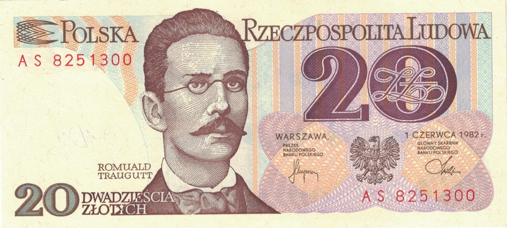 PRL 20 zł Romuald Traugutt 1982 seria AS P-149a
