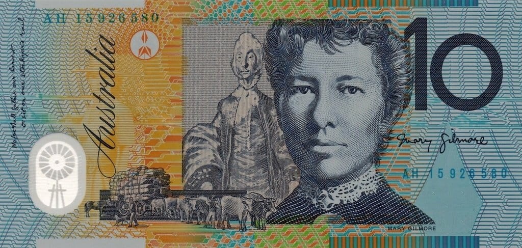 Australia 10 dolarów Mary Gillmore 2015 P-58h