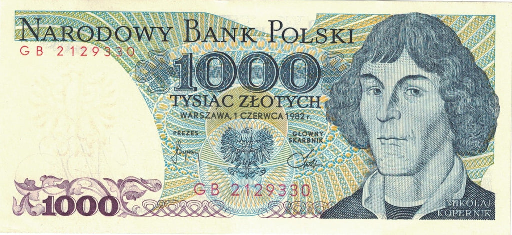 PRL 1000 zł Mikołaj Kopernik 1982 P-146c seria GB