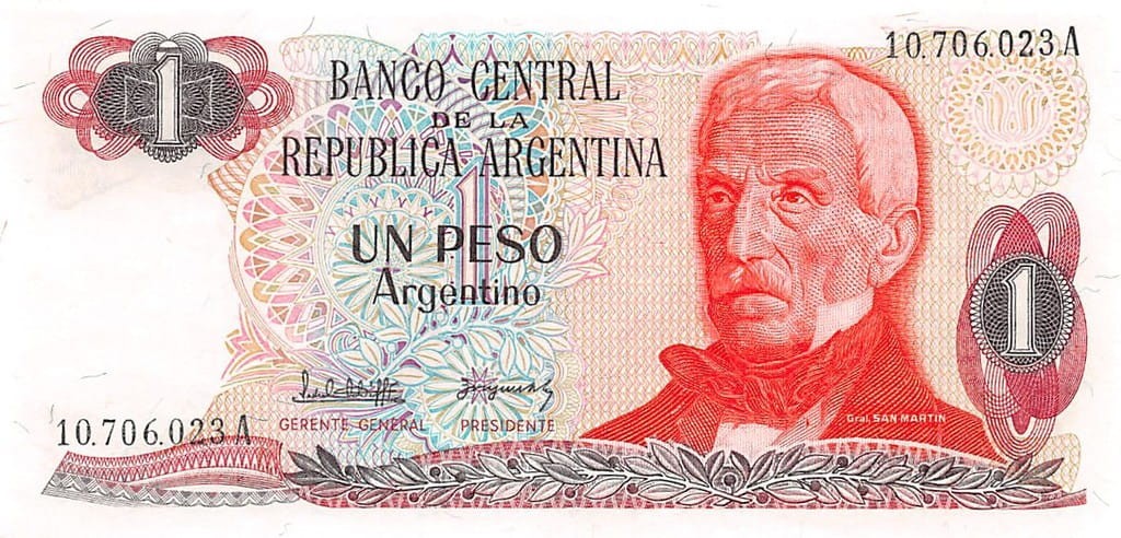 Argentyna 1 argentino San Martin 1983+ P-311