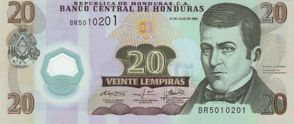 Honduras 20 lempira Posiadłość 2008 P-95