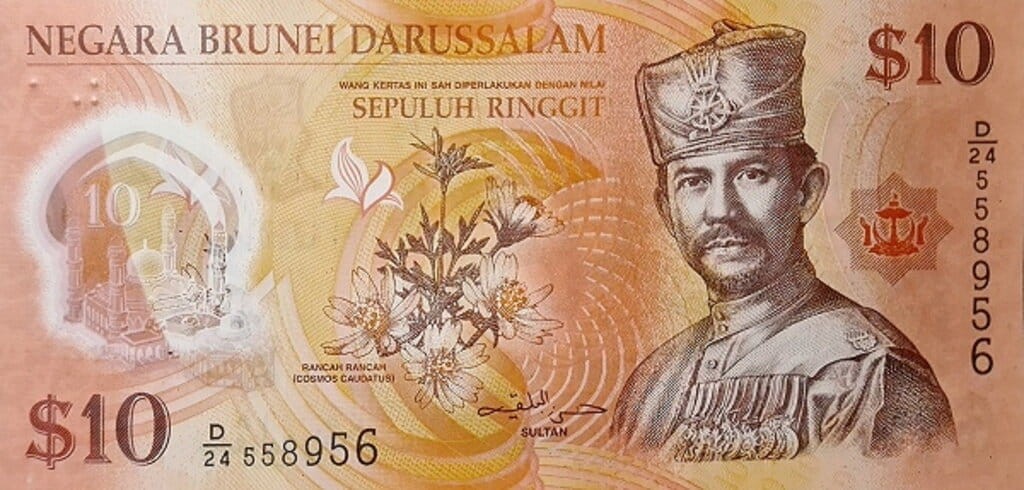 Brunei 10 ringgit Meczet 2013 P-37b