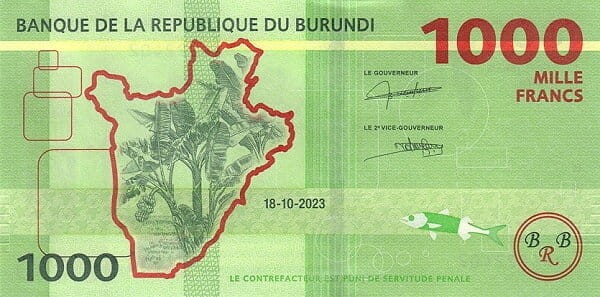 Burundi 1000 franków Krowy 2023 P-51c