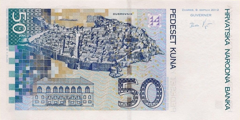 Chorwacja 50 kuna Dubrovnik 2012 P-40b