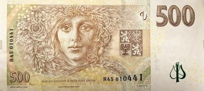 Czechy 500 koron Bożena Nemcova 2009 P-24bR