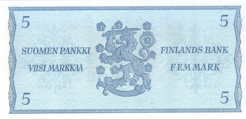 Finlandia 5 mk Herb 1963 P-106A
