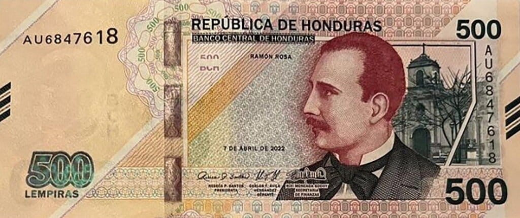 Honduras 500 lempira Ramon Rosa 2022 P-113