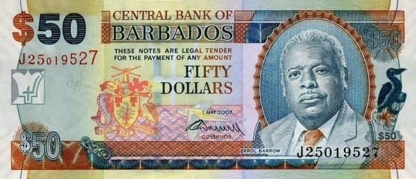 Barbados 50 $ Most 2007 P-70b