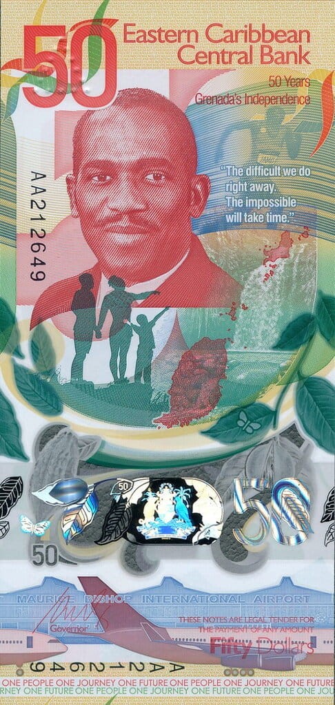 Karaiby wschodnie 50$ 50 lat niepodległości 2024 P-62