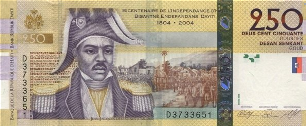 Haiti 250 gourdes Fort Deside 2010 P-276d