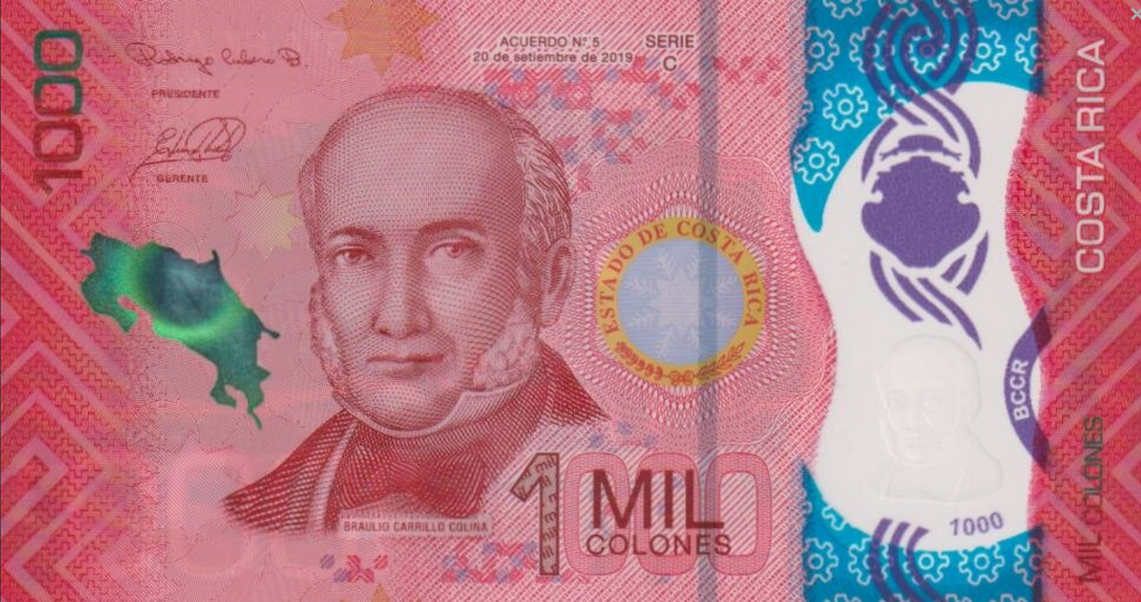 Kostaryka 1000 colones Mulak 2019 P-280