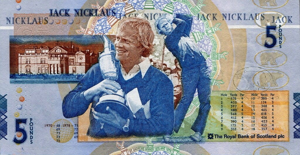 Szkocja 5 funtów Golf - Jack William 2005 P-365