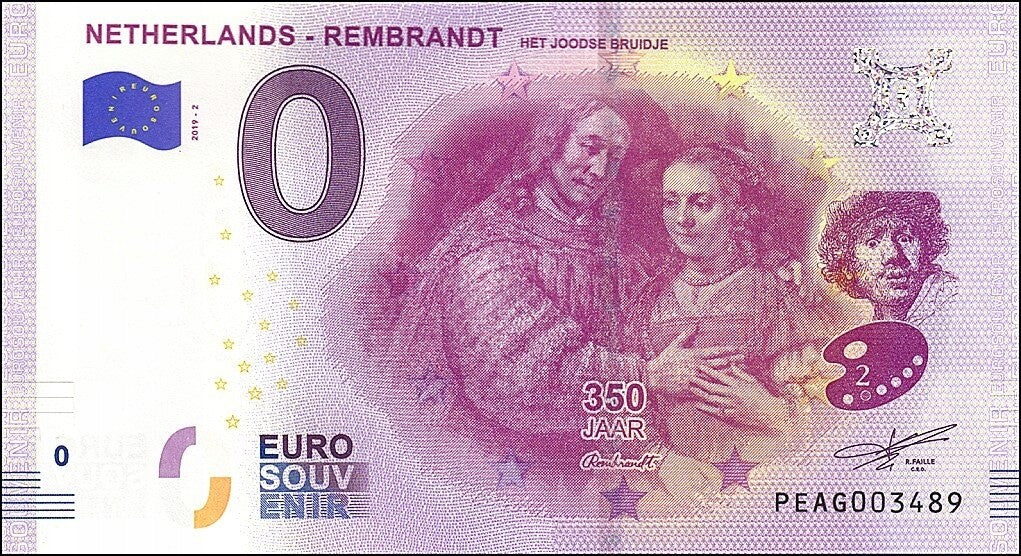 UE 0 euro Netherlands Rembrandt 2019.2